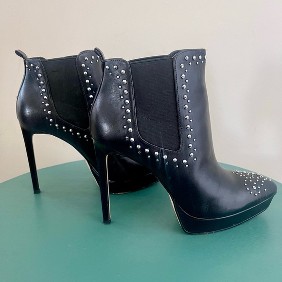 Michael Kors black platform boots with studs size 7M great condition org $350 - Picture 8 of 15